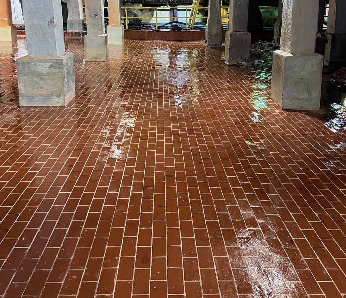 Acid Brick Floor Lining Industrial Services Group/Universal Blastco