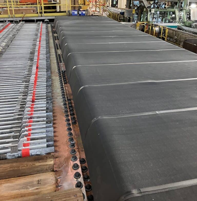 pvc liner on a cell house parking lot