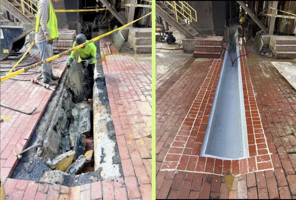 trench repair before -after